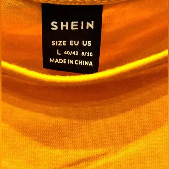 Yellow CROPPED off the shoulder TOP LARGE - Picture 3 of 3